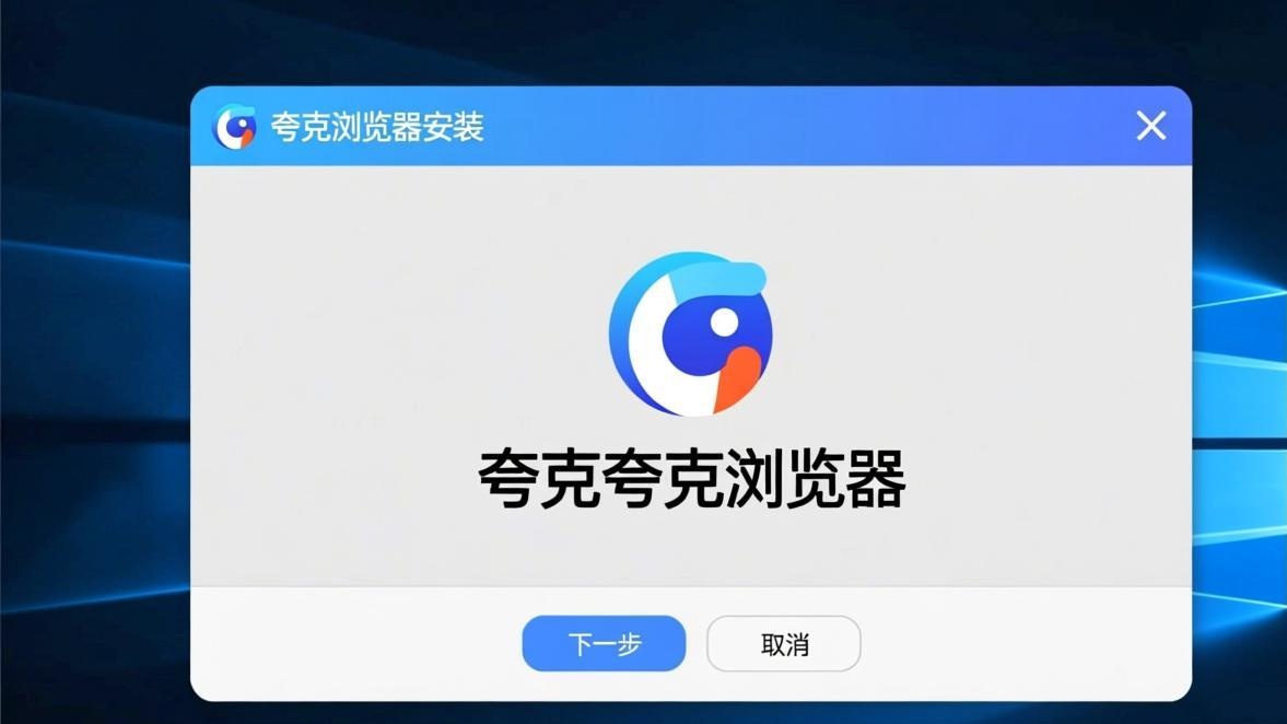 夸克浏览器 Windows 版安装向导界面截图